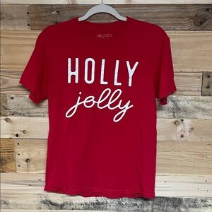 Lotus Fashion size Small Red 'Holly Jolly' Short Sleeve Soft & Stretchy T-Shirt